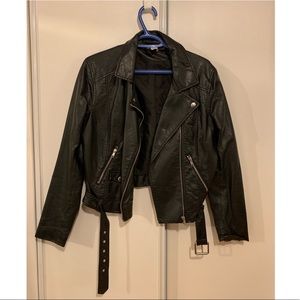 H&M black leather jacket